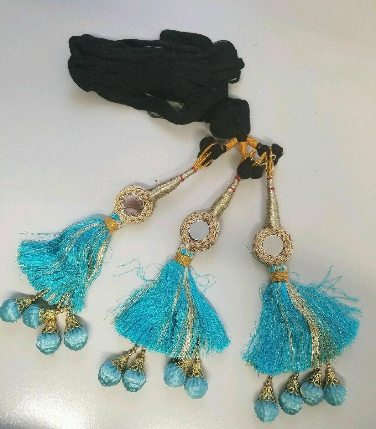 Indian Punjabi Pranda Mehndi Jagoo Mirror Bridal Patiala Paranda Hair Braid A13