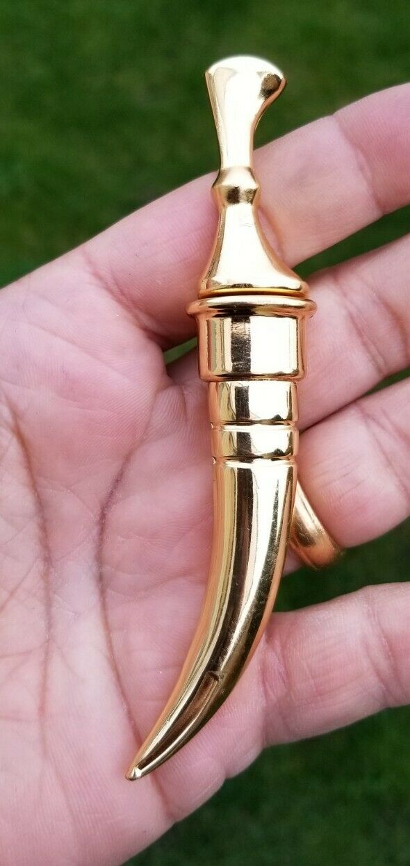 Stunning Gold Plated Steel Ceremonial SIKH Siri Sahib Brilliant design Singh NN7
