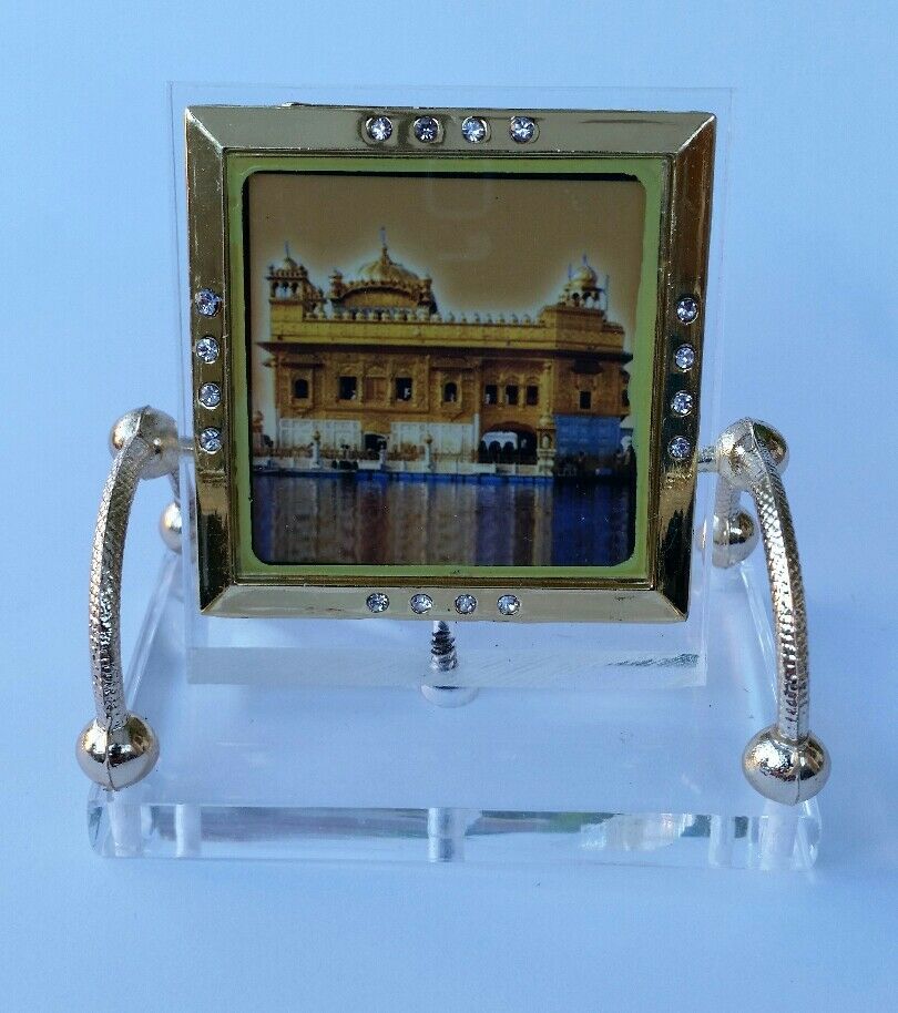 Golden Temple Darbar Sahib Ji Photo Portrait Sikh  Desktop Chair Stand A5 Singh