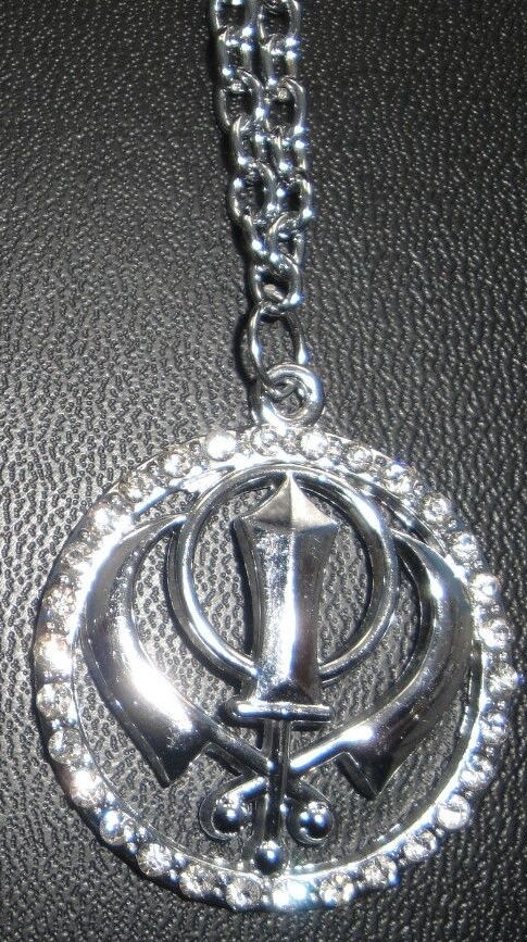 Protection Amulet Silver Plated Stunning Sikh Singh Khanda Talisman LUCKY GIFT