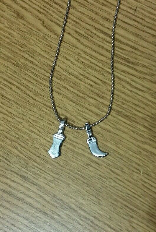 Sikh Traditional Small Khanda and Sword  Pendant chrome plated + ball chain free