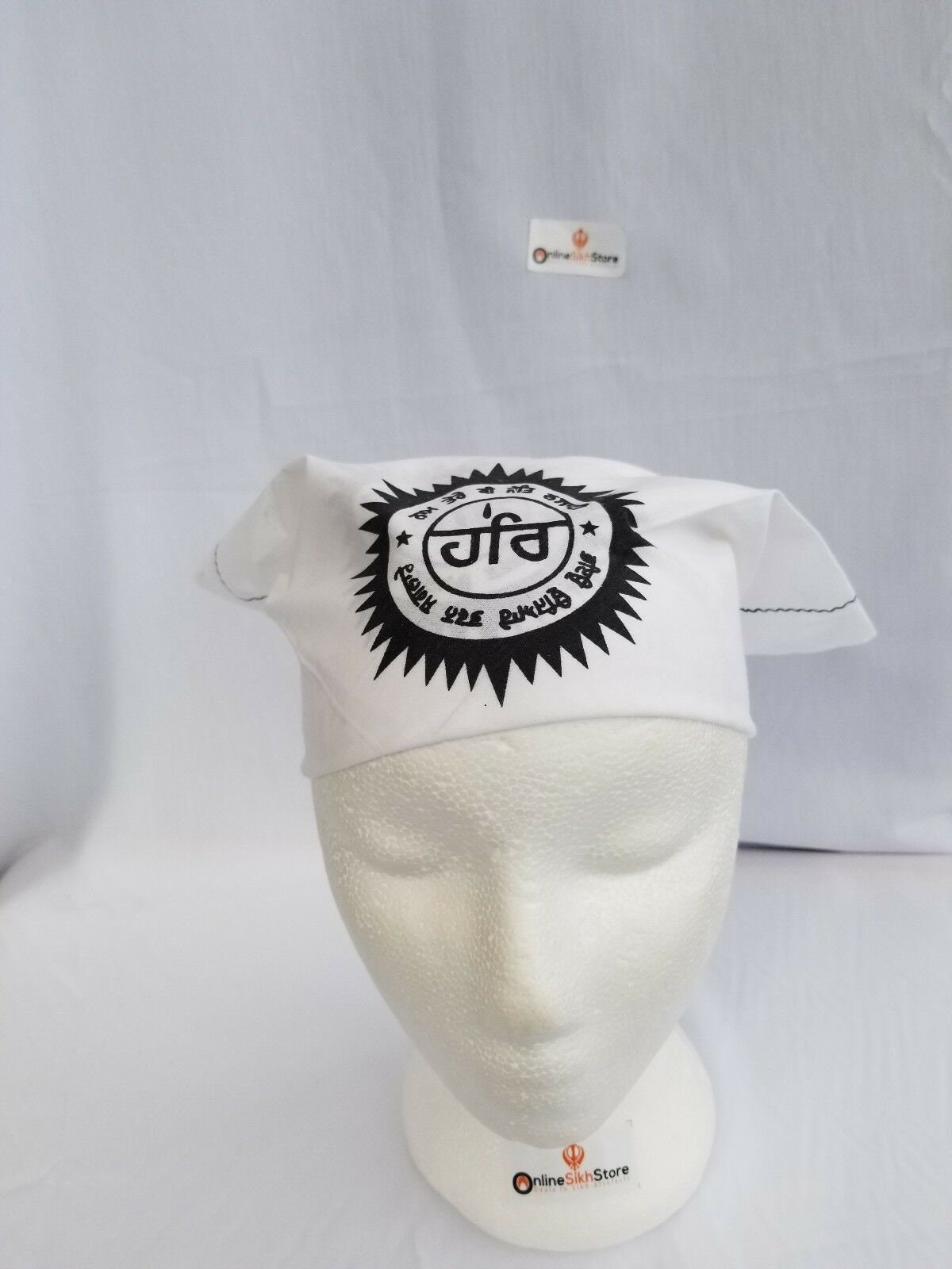 Sikh hindu kaur singh black hari har bandana head wrap gear rumal handkerchief