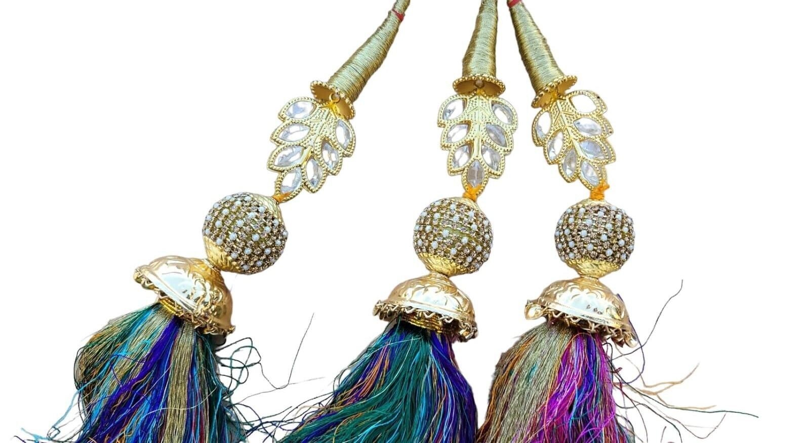 Panjabi Paranda mehndi Jaago bridal DJ Patiala parandi Indian hair braid dori TT7R handmade bollywood design latkans