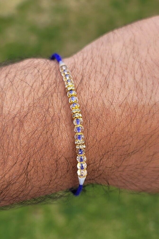 Shani bracelet evil eye protection blue thread nazar shield hindu amulet aaa11