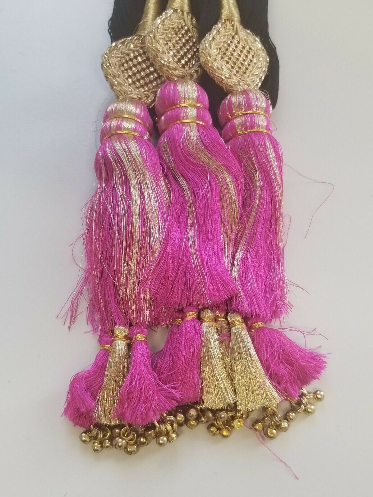 Indian punjabi pranda mehndi jagoo charms bridal patiala paranda hair braid a19
