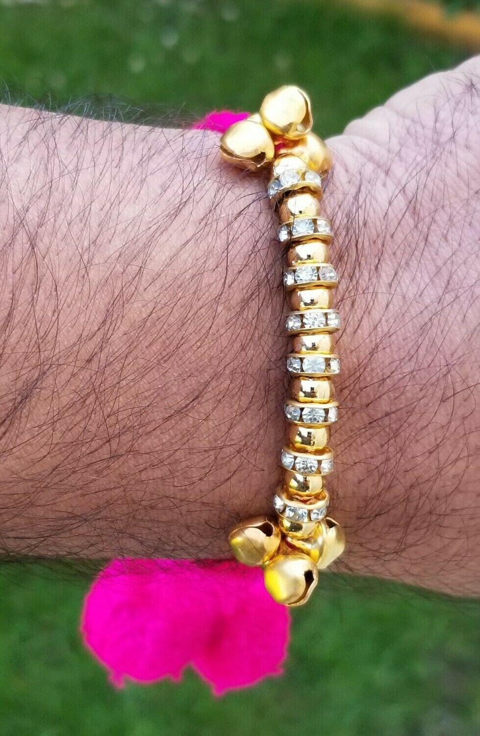 Hindu pink thread evil eye protection stunning bracelet luck talisman amulet f20