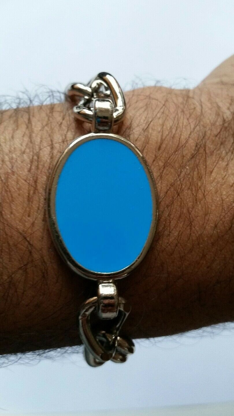 Salman Khan Style Turquoise Bracelet Chunky Steel Chain Ek Tha Tiger New movie B