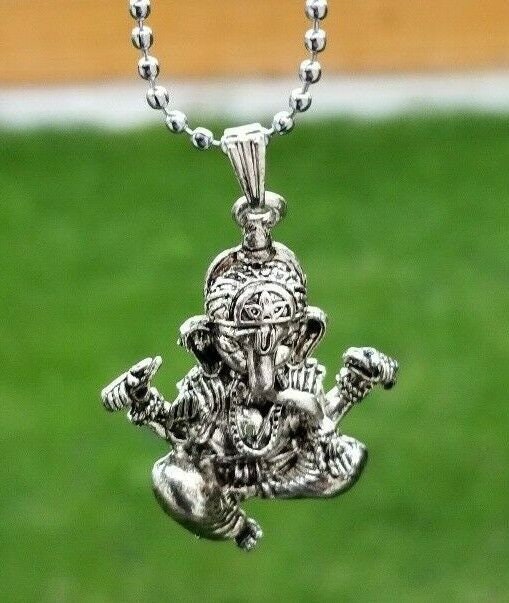 Ganesh Hanuman Krishna Radha Pendant Chain Car Hanging Gold Silver Plated New DD2