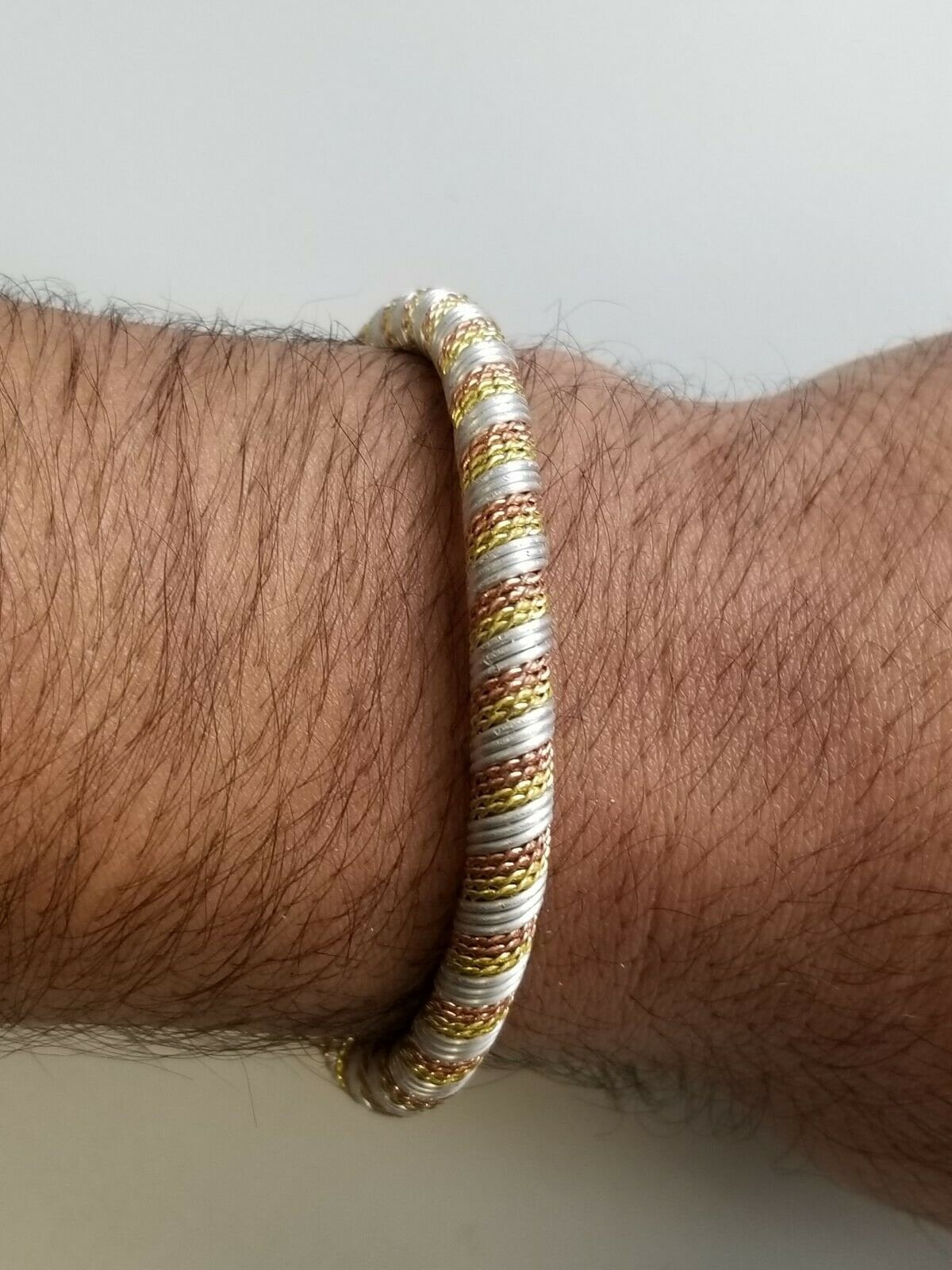 Bahubali movie twisted wires bracelet cuff adjustable size ashtdhatu kada kara g