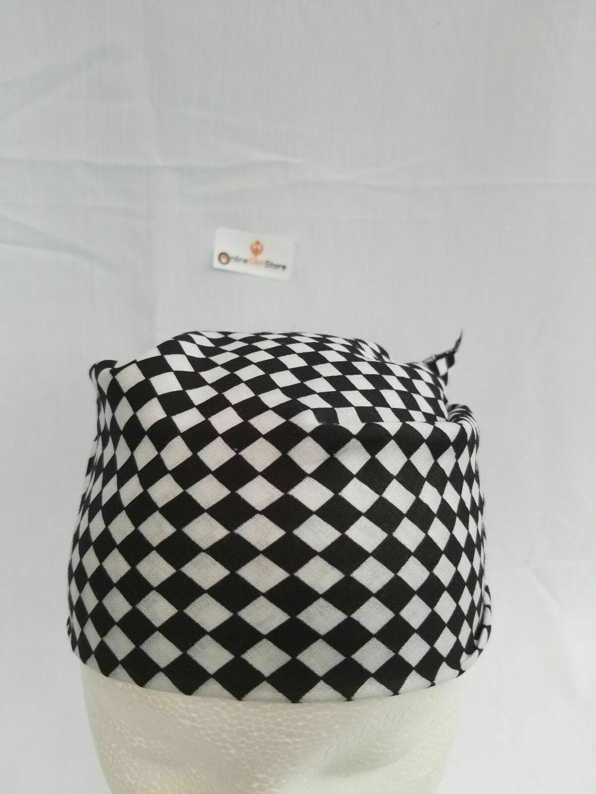 Sikh punjabi black white boxes hindu bandana head wrap gear rumal handkerchief