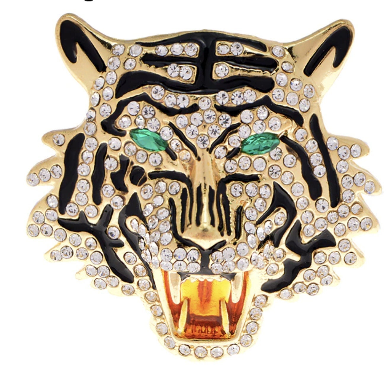 Stunning gold plated retro tiger leopard  king celebrity brooch broach pin jjj27