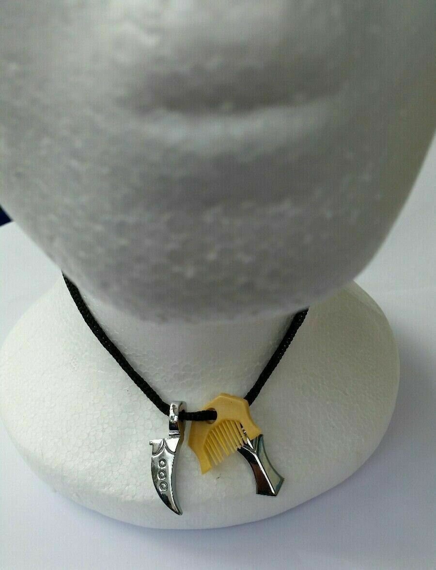 Sikh Kirpan Khanda Comb Pendant dori Necklace Stainless Steel Punjabi khalsa QQ1