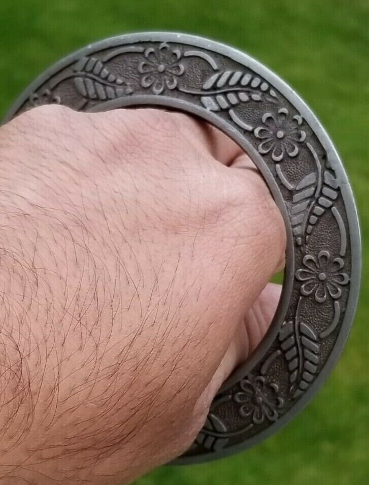 Sarbloh Chakri Kara Vintage Floral Kada Singh Kaur Khalsa Bangle Sikh Bracelet M16