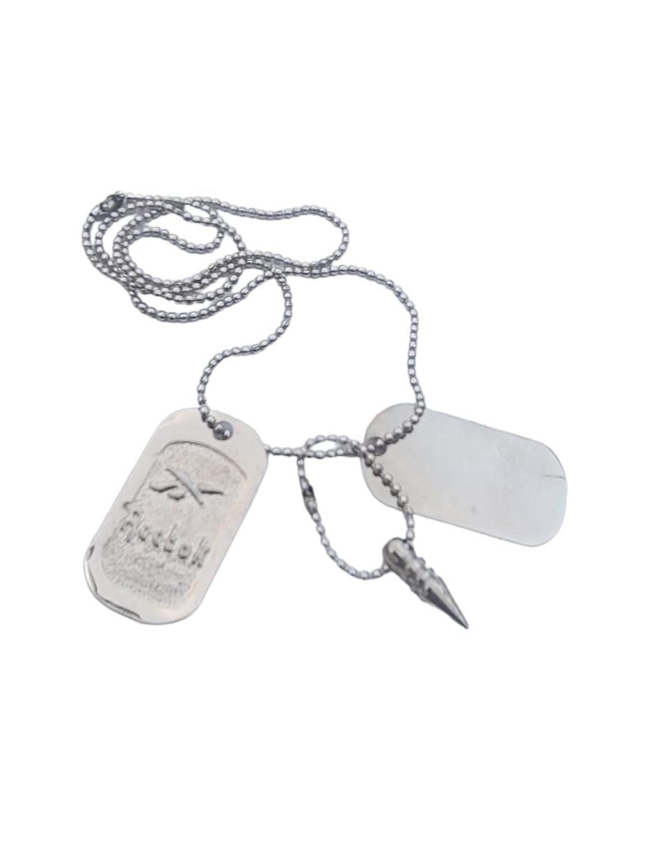Punjabi chrome plated protection amulet talisman bullet goli  pendant ball chain