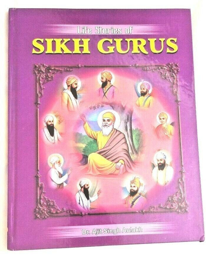 Sikh kids illustrated life stories of ten sikh gurus English photo album book MH