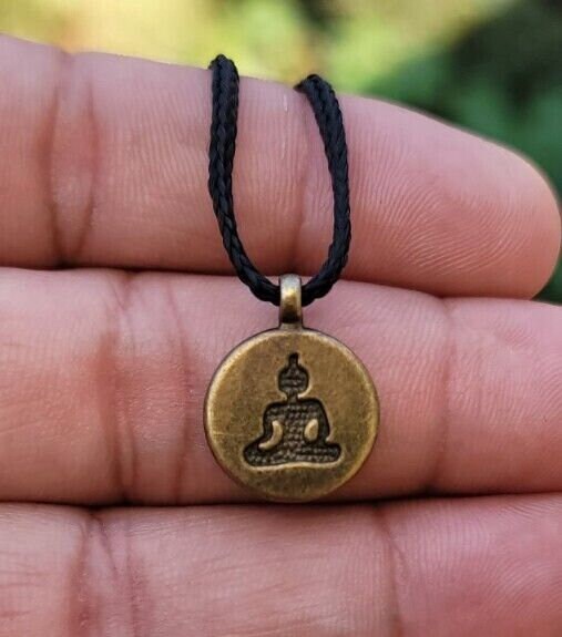 Buddha Pendant Necklace Silver Gold Plated Evil Eye Protection Hindu Charm K54R power Shield
