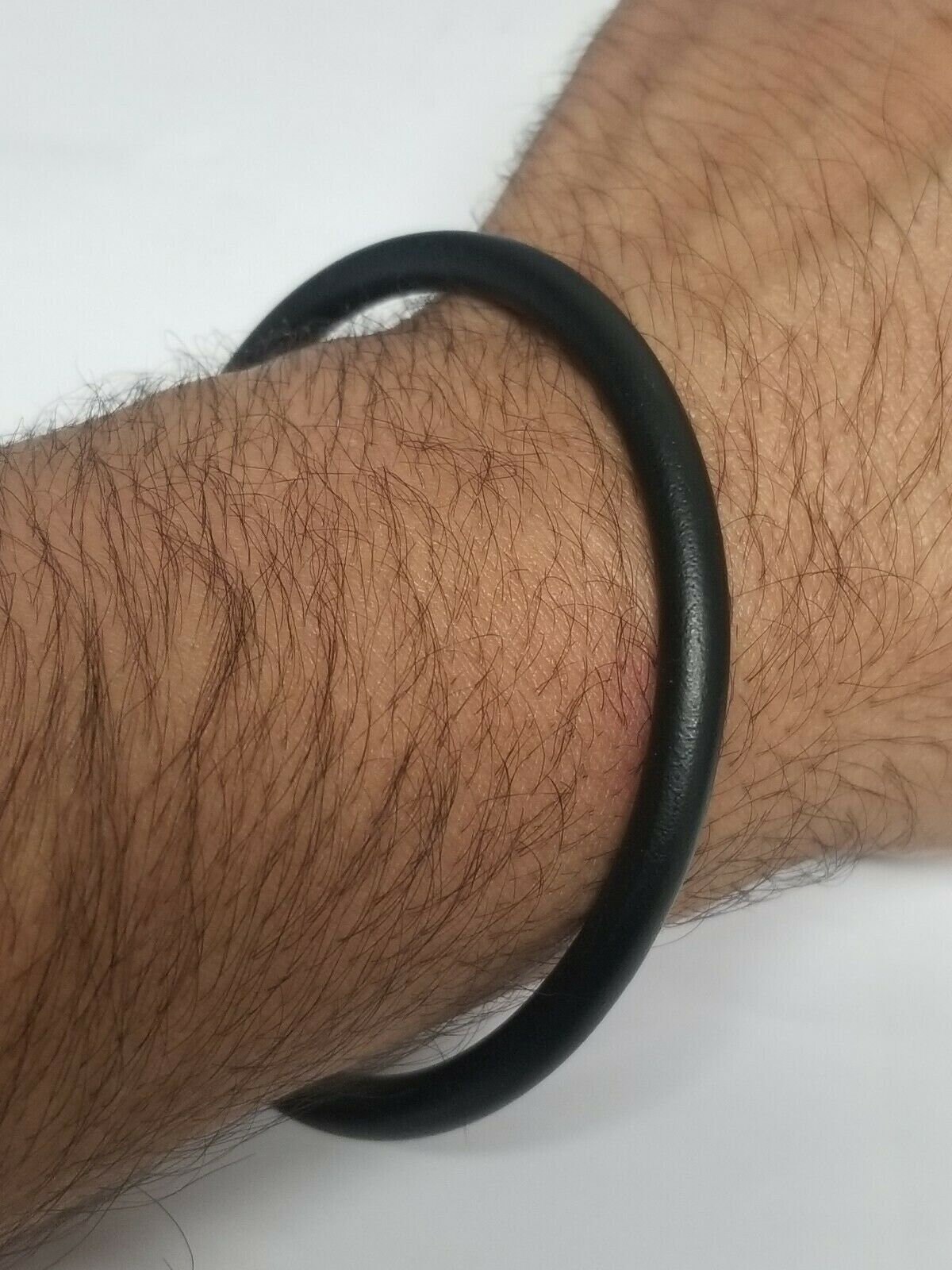 Black sarbloh 100% pure iron round smooth sikh singh kaur khalsa kara bangle k11
