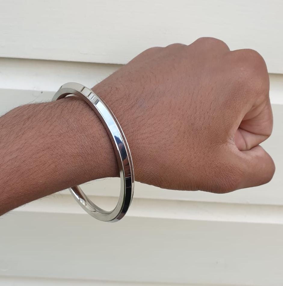 Stainless Steel One Edge Sikh Kara Punjabi Kada Traditional Singh Kaur Design F5