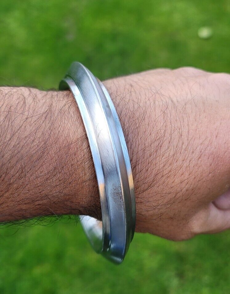 Sarbloh Kara Sikh Kada Kakaar Iron Chakri Karha Singh King Loha UFO Bangle BB26