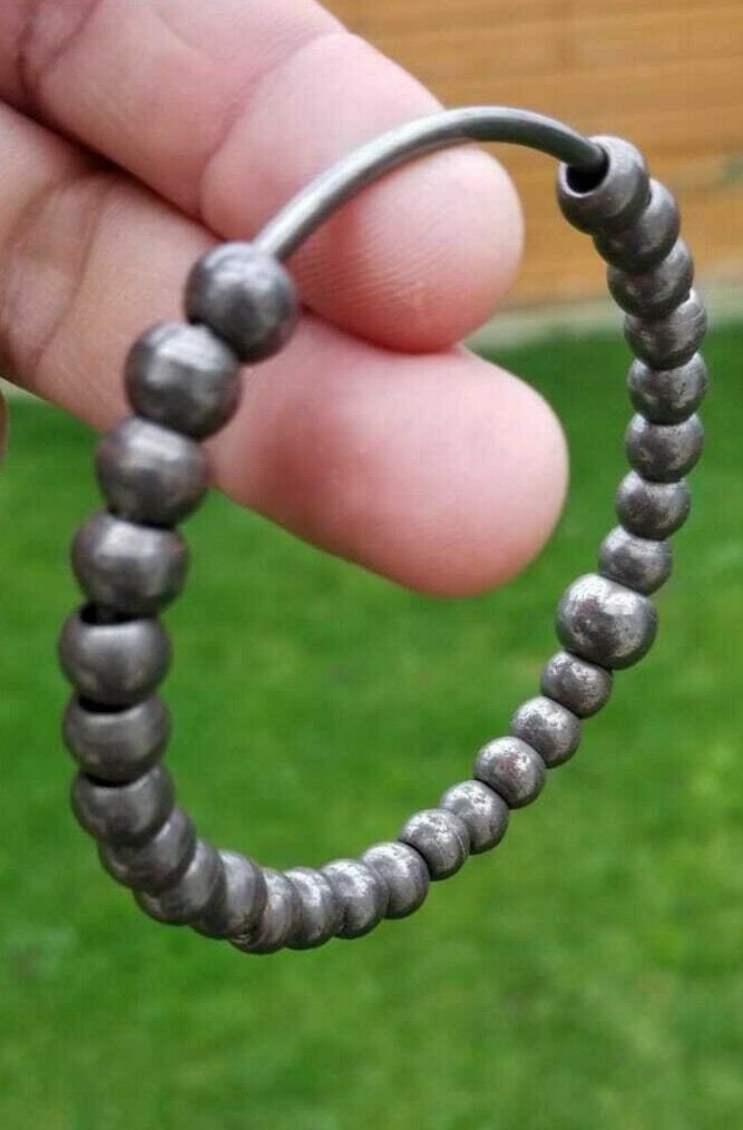 Sarbloh Simrana Kara Pure Iron Meditation Beads Sikh Bracelet Praying Bangle DD2 Singh Kaur Khalsa Simran Mala