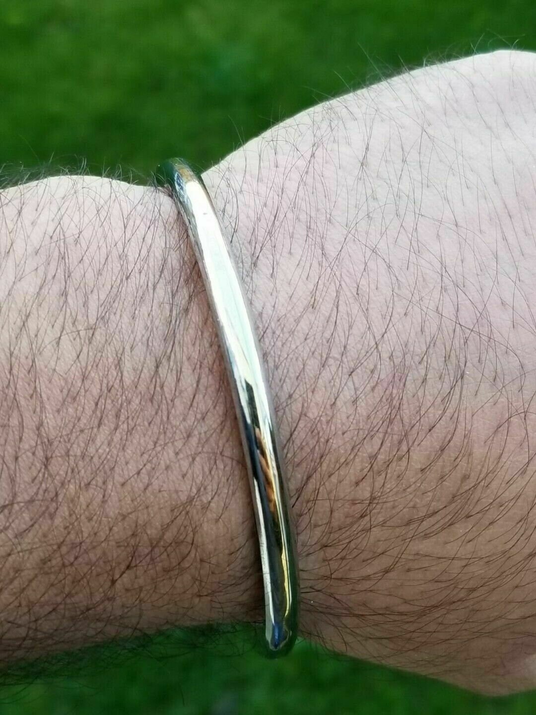 Stainless Steel Kara Brass Line Sikh Kada Singh smooth Khalsa Bracelet Q9 UK New