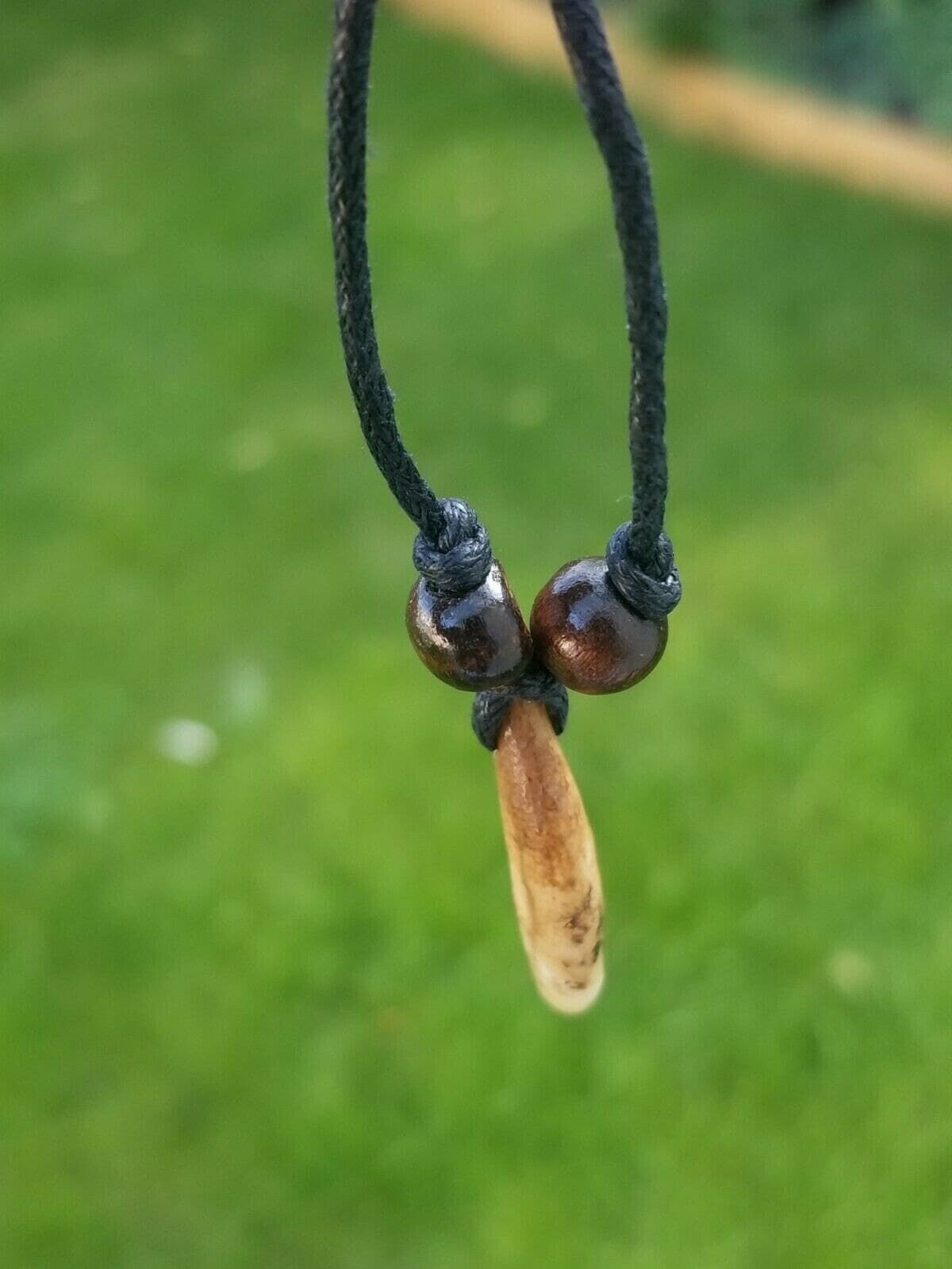 Authentic wolf tooth pendant tribal Evil Eye Nazar protection Talisman necklace