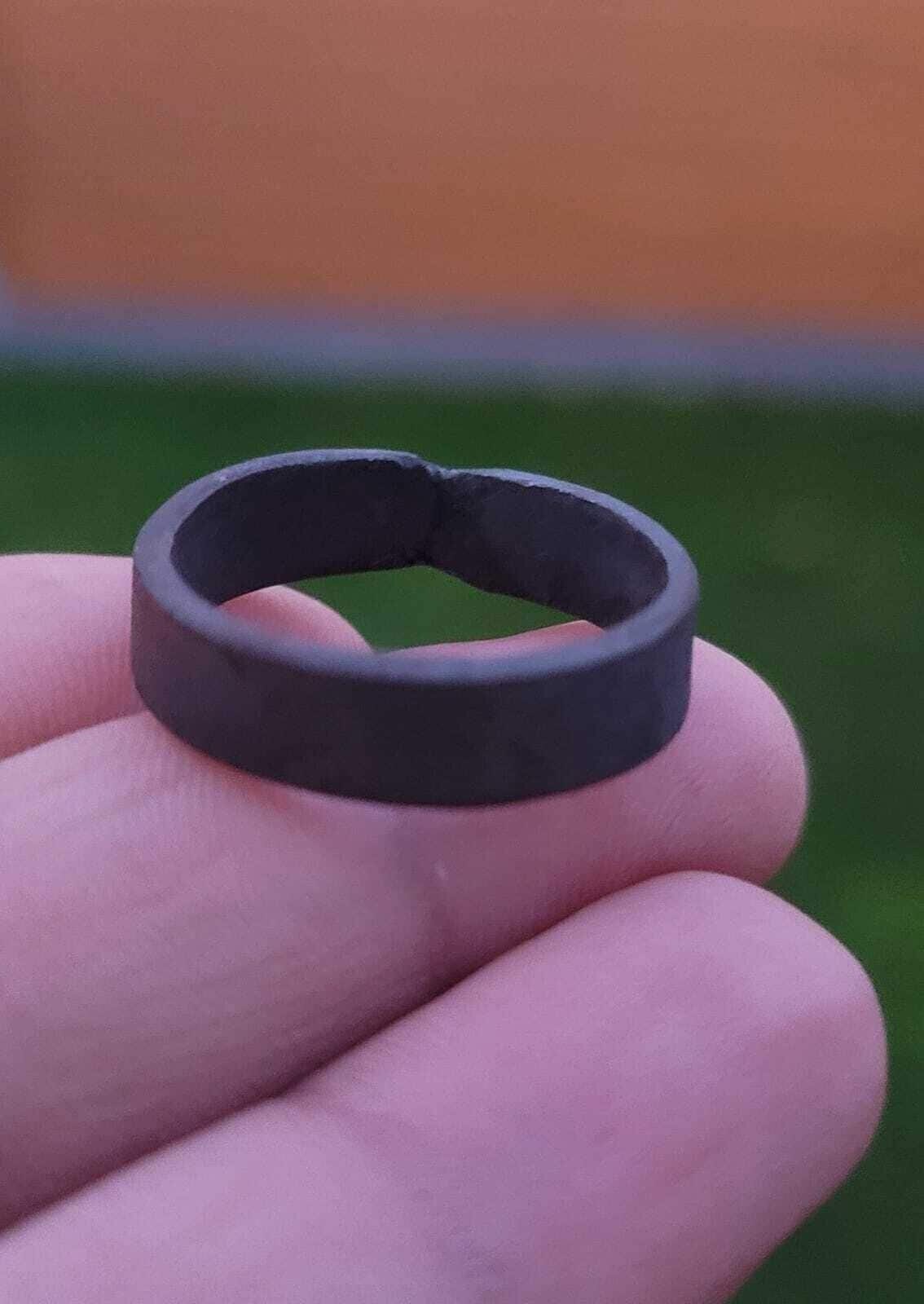 Shani Iron Ring Horse Shoe Handmade Saturn Protection Ring Challa Iron Chala EEE4