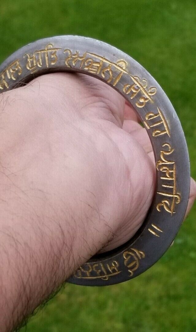 Sikh kara sarbloh mool mantar bangle singh kaur khalsa pure iron gurbani kada v7R