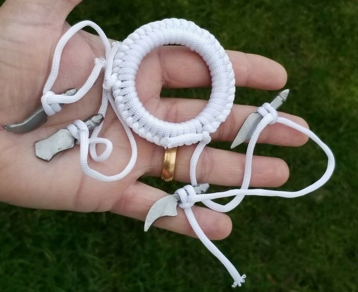 Sarbloh Kesh Shastar Kara Dumala Khalsa White Handmade Sikh Hair Taksali Kada OO5