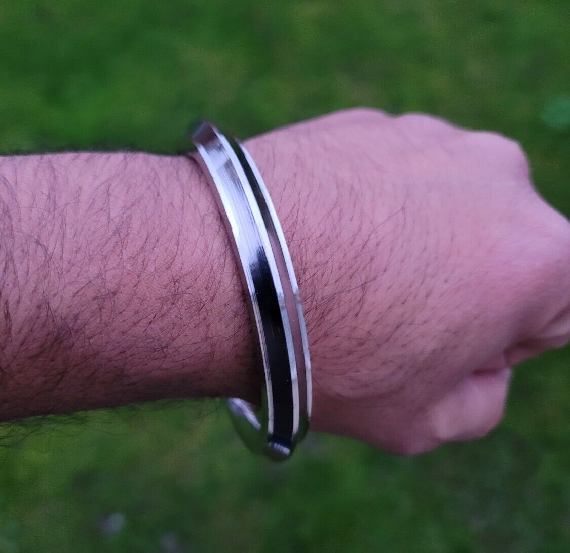 Sikh Kara Stainless Steel Collar Edge Heavy Kada Singh Kaur Bangle OG3 Punjabi New