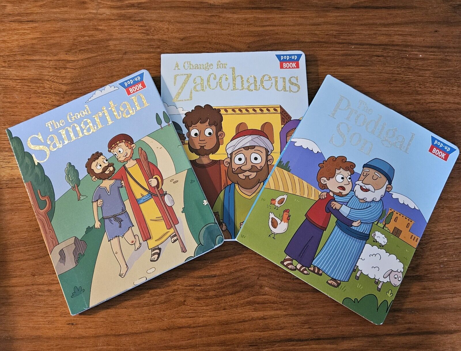 Bible Stories Pop Up Books Kids Board Books Set Of 3 Children's Christian Jesus