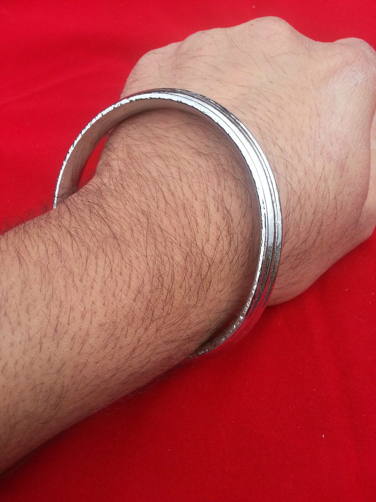 Chunky Heavy 5 Lines Sarbloh Kara SARBLOH STEEL Sikh Singh Khalsa Kara Bracelet