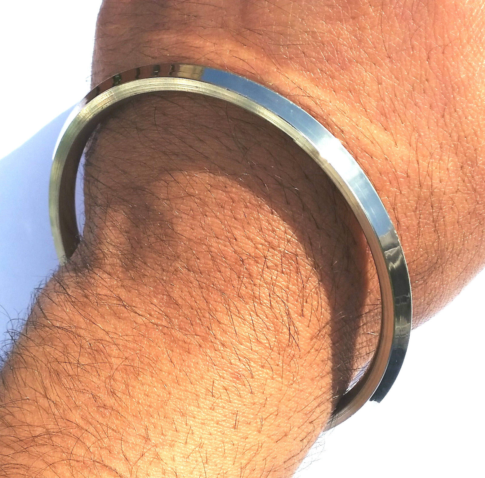 Punjabi Kada Stainless Steel Stunning One Edge Traditional Sikh Kara Kakar X1