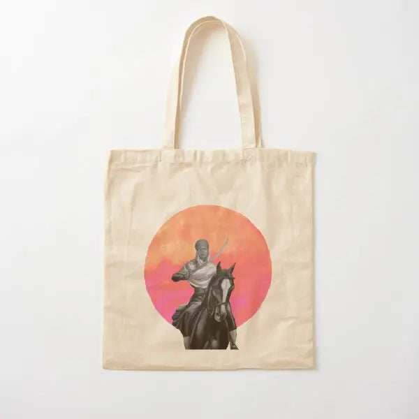 Mai Bhago Female Sikh Warrior Cotton  Canvas Bag Reusable Unisex Foldable Shopper Handbag Shoulder Bag Printed Women Fashion