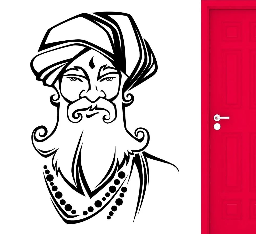 Kitchen wall art decals home decorations India Indian Hinduism Sikh Pasha Oriental Cool Wall Stciker Home Decor living room D446