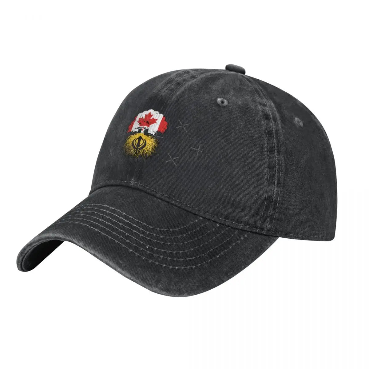 Khalistan Sikh Canadian Canada Tree Roots Flag Fashion Baseball Cap Peaked Cap Men's Hat Women's Cap Men's Hat
