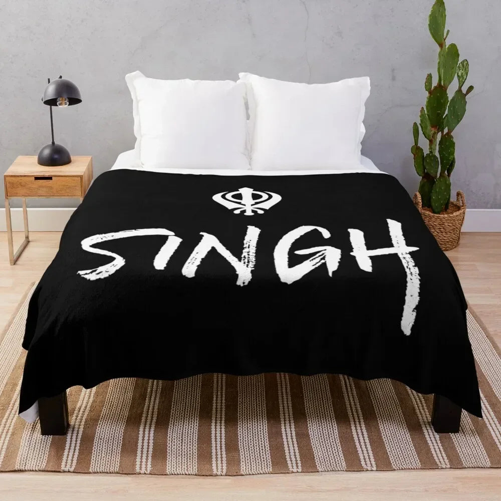 Singh Sikh Khanda Throw Blanket Single Sofa Quilt Decorative Sofa For Baby Blankets