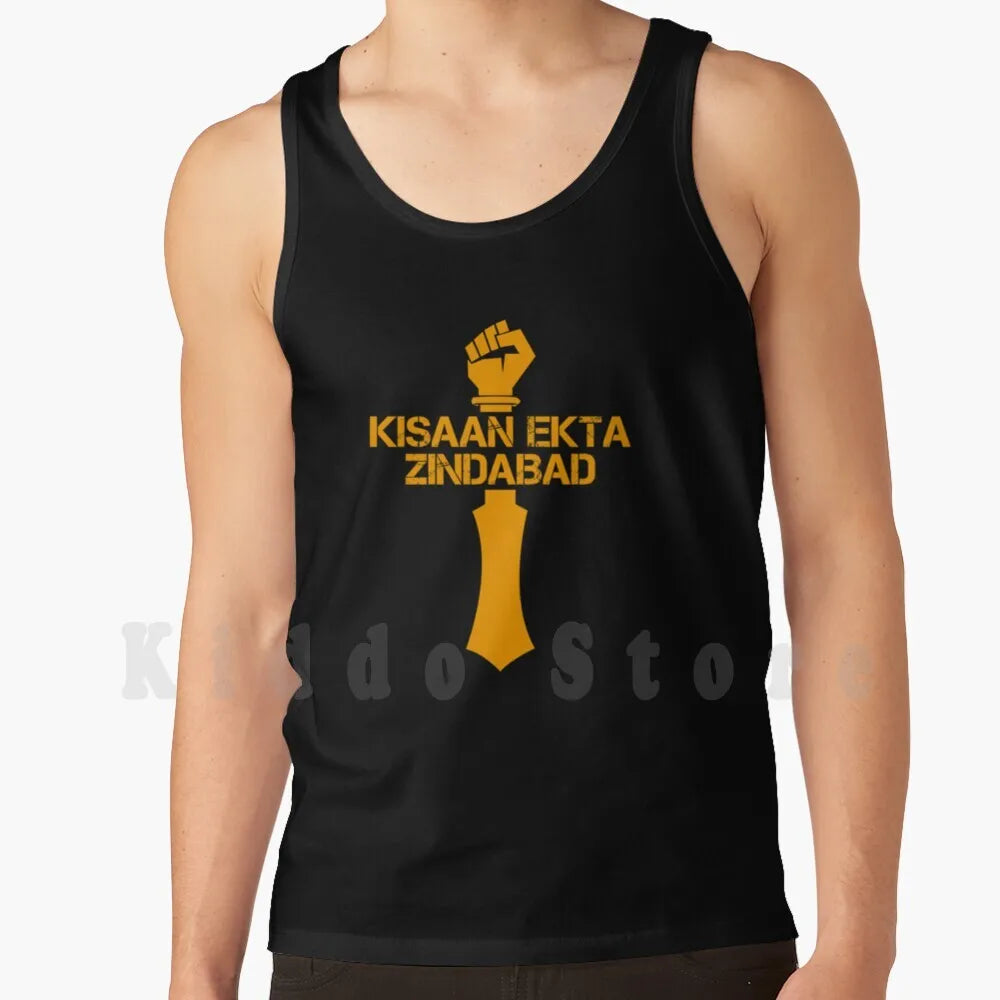 Kisaan Majdoor Ekta Zindabad I-Punjab Farmers tank tops vest sleeveless Straight Outta Punjab Sikh Punjab