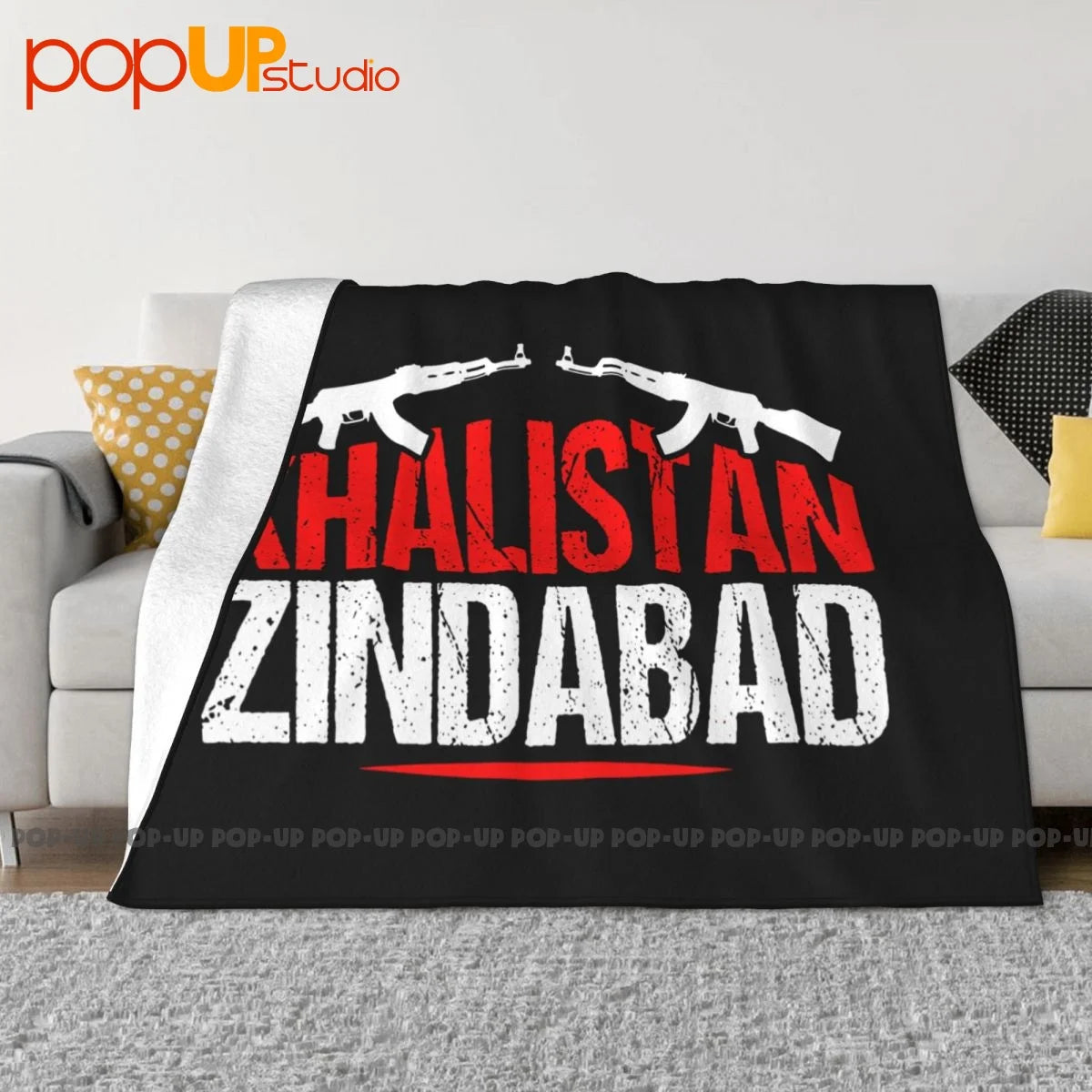 Sikh Khalistan Zindabad Singh Punjab Blanket Home Thicken High-Grade Bedding Travel Sofa Decorative