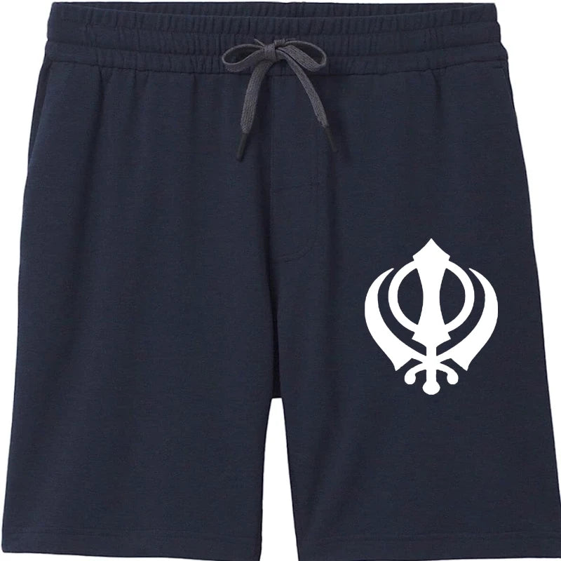 Sikh Symbol Shorts Men Shorts Pure cotton Cotton Sikhism Religion Casual Print Fashion Men Shorts