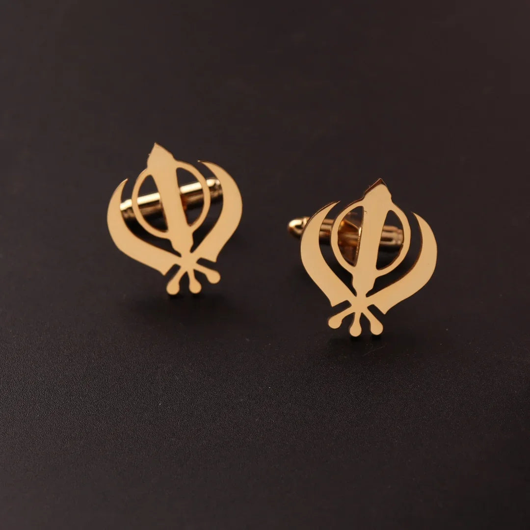 Sikh Symbol Cufflinks For Mens Stainless Steel  Lion Cuff Button Eagle Cross For Wedding Shirt Badge Pin Shirt Cufflinks for wed