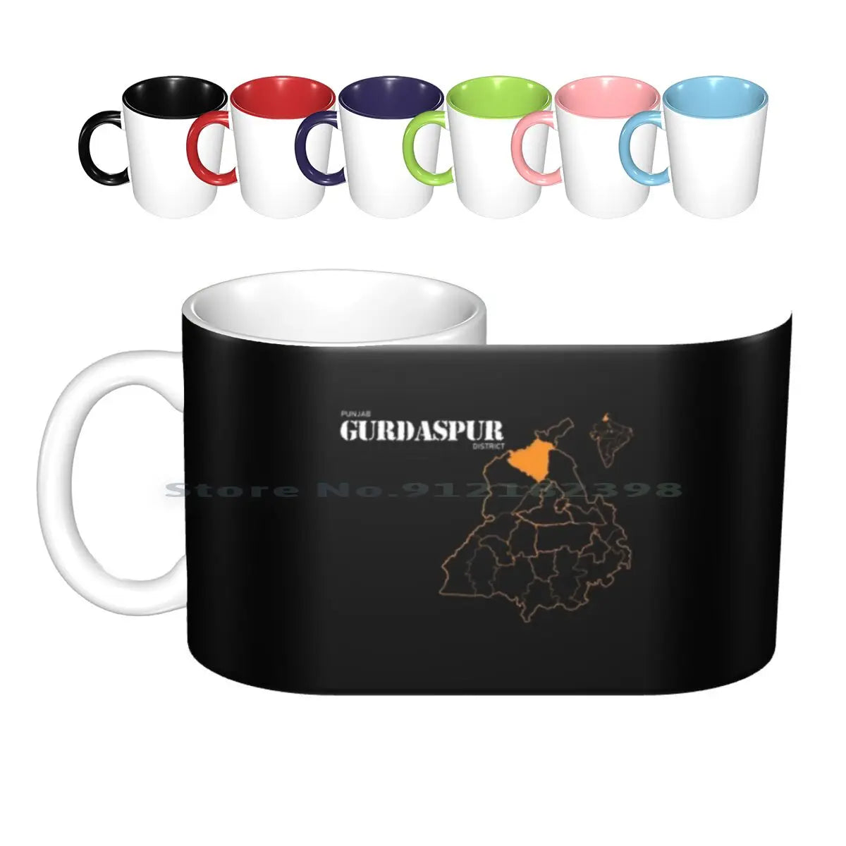 Punjab Gurdaspur District Ceramic Mugs Coffee Cups Milk Tea Mug Sikh Punjab Punjabi Sikhi Khanda Sardar Singh Turban Singh Is