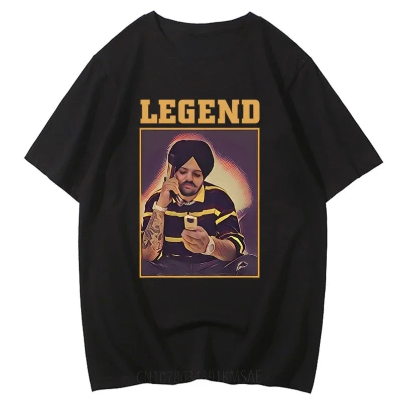 Legend Sidhu Moosewala T-Shirt RIP Moose Wala Fans Short Sleeve Tshirt Cotton Summer Casual Soft  Men/Women T Shirts Casual
