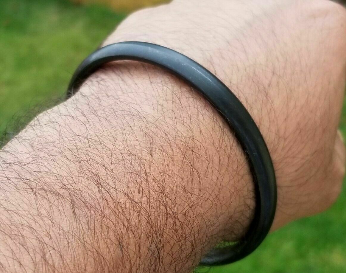 Black SARBLOH Pure Iron Kada Round Smooth Sikh Singh Kaur Khalsa Kara BANGLE L2