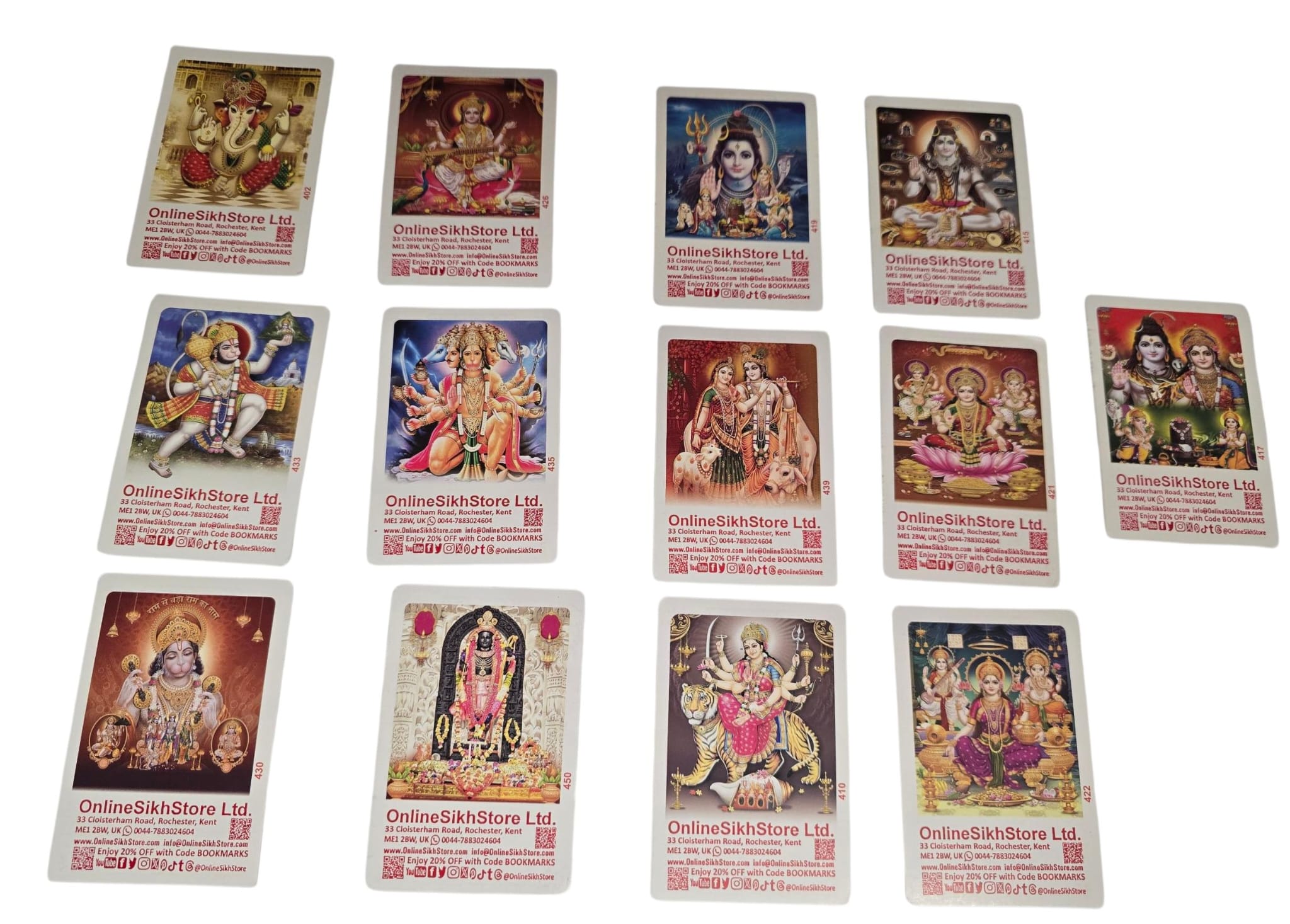 11 Hindu Pocket Calendars 2026 Good Luck Blessing Cards Set Evil Eye Shield B65