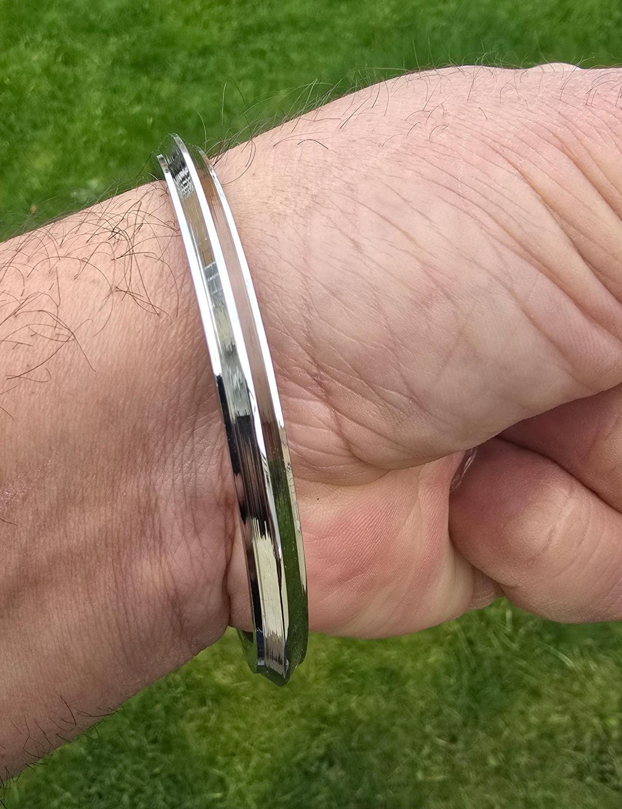 Stainless Steel Kara Sikh Singh Kaur Khalsa Bangle One Edge Collar Design Kada
