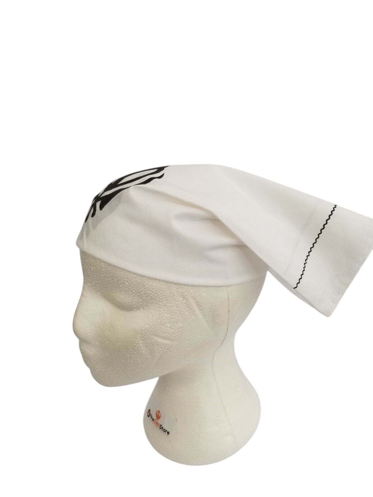 Black White Khanda Rumal Sikh Head Wrap Bandana Punjabi Cloth UK Handkerchief New