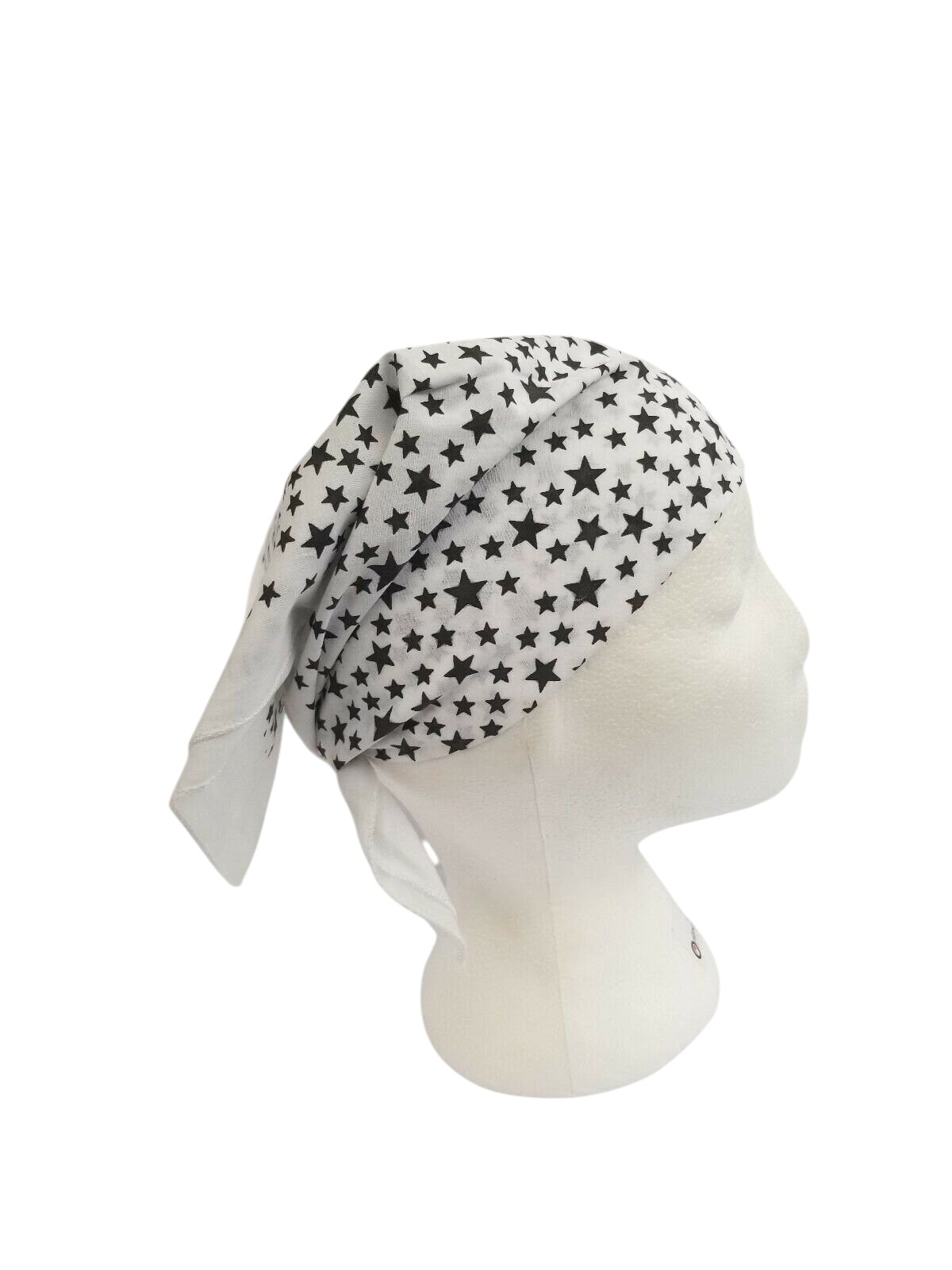 Black Star Print Rumal Head Wrap Bandana Punjabi Cotton Cloth UK handkerchief XY