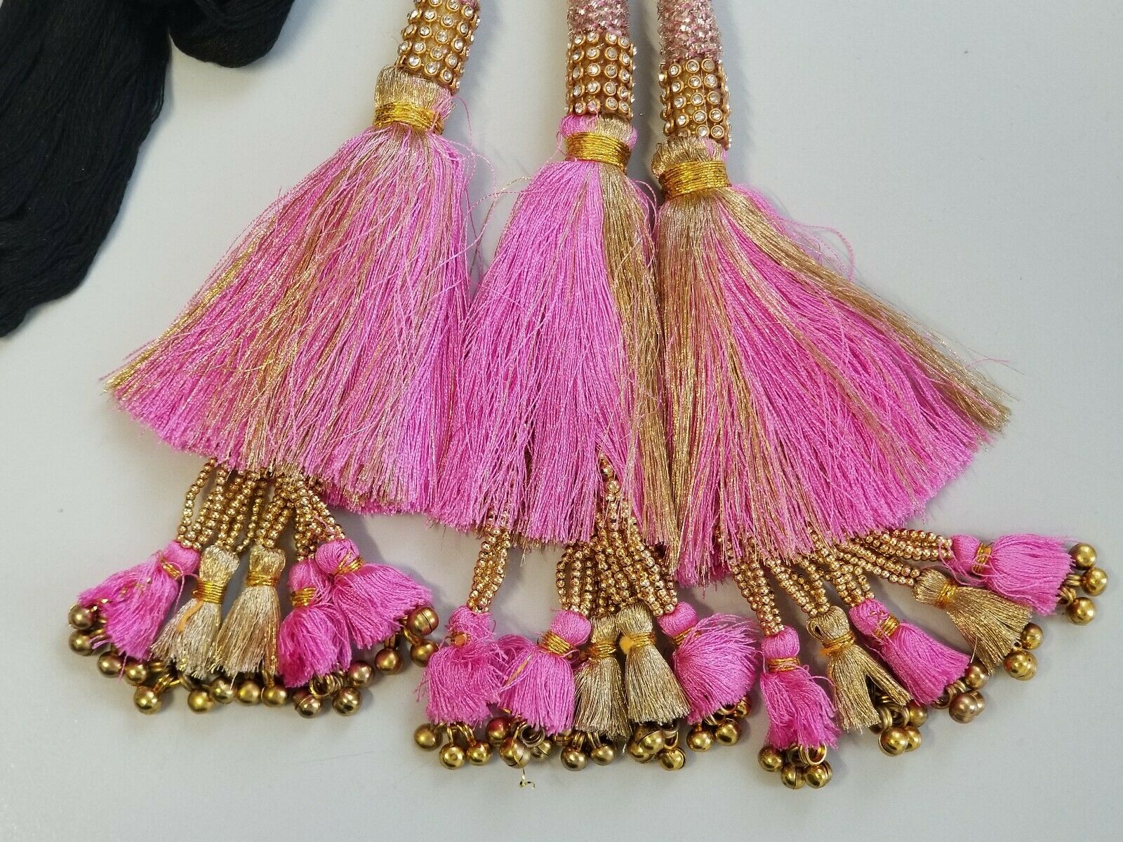 Indian Punjabi Pranda Mehndi Jagoo Charms Bridal Patiala Paranda Hair Braid A44